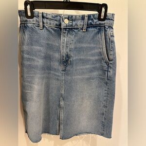 Reformation denim midi skirt